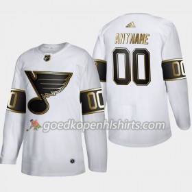 St. Louis Blues Custom Adidas 2019-2020 Golden Edition Wit Authentic Shirt - Mannen